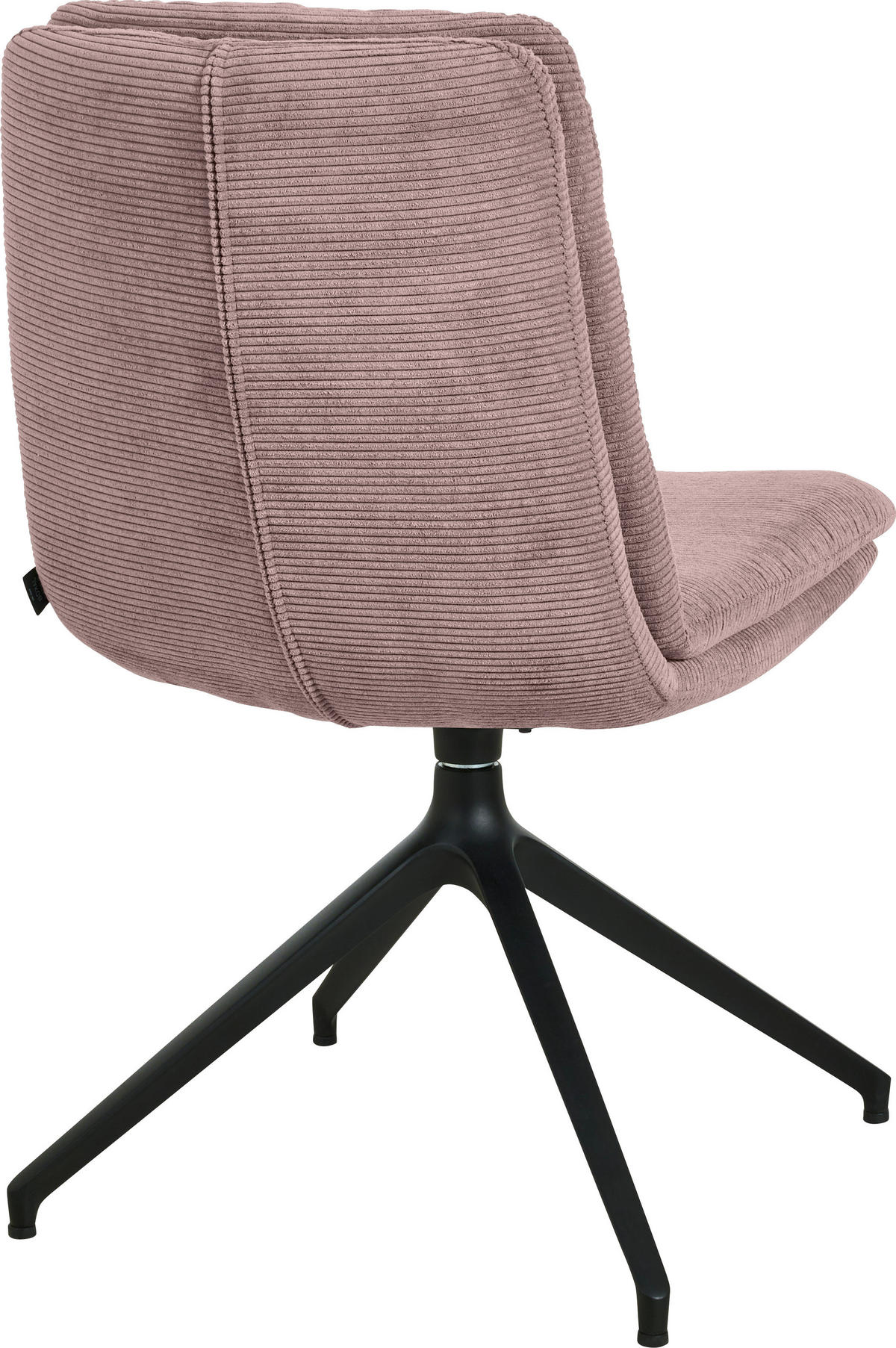 STUHL  in Cord  - Altrosa/Schwarz, Design, Textil/Metall (49/90/68cm) - Johann Jakob