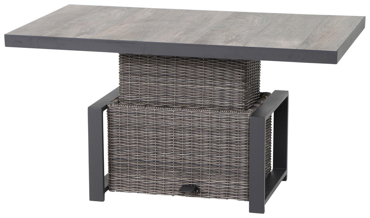 LOUNGEGARNITUR 5-teilig   75/103/130 cm Aluminium  - Grau, Basics, Keramik/Kunststoff (75/103/130cm) - Siena Garden