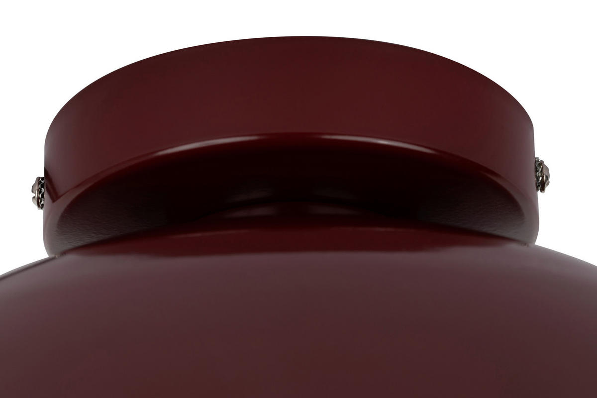 DECKENLEUCHTE 30/15 cm   - Dunkelrot, Design, Kunststoff/Metall (30/15cm) - Collet's Monde