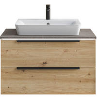 WASCHTISCHKOMBI 85 cm  - Schwarz/Eiche Artisan, KONVENTIONELL, Keramik/Holzwerkstoff (85cm) - Dieter Knoll