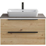 WASCHTISCHKOMBI 85 cm  - Schwarz/Eiche Artisan, KONVENTIONELL, Keramik/Holzwerkstoff (85cm) - Dieter Knoll