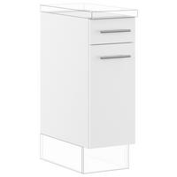 SCHUBKASTENUNTERSCHRANK 30/87,8/57,6 cm  in Weiß  - Edelstahlfarben/Weiß, Basics, Holzwerkstoff/Metall (30/87,8/57,6cm) - Impuls