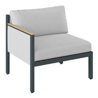 LOUNGEENDTEIL  - Anthrazit/Grau, Design, Holz/Textil (83,5/73/76cm) - Dieter Knoll