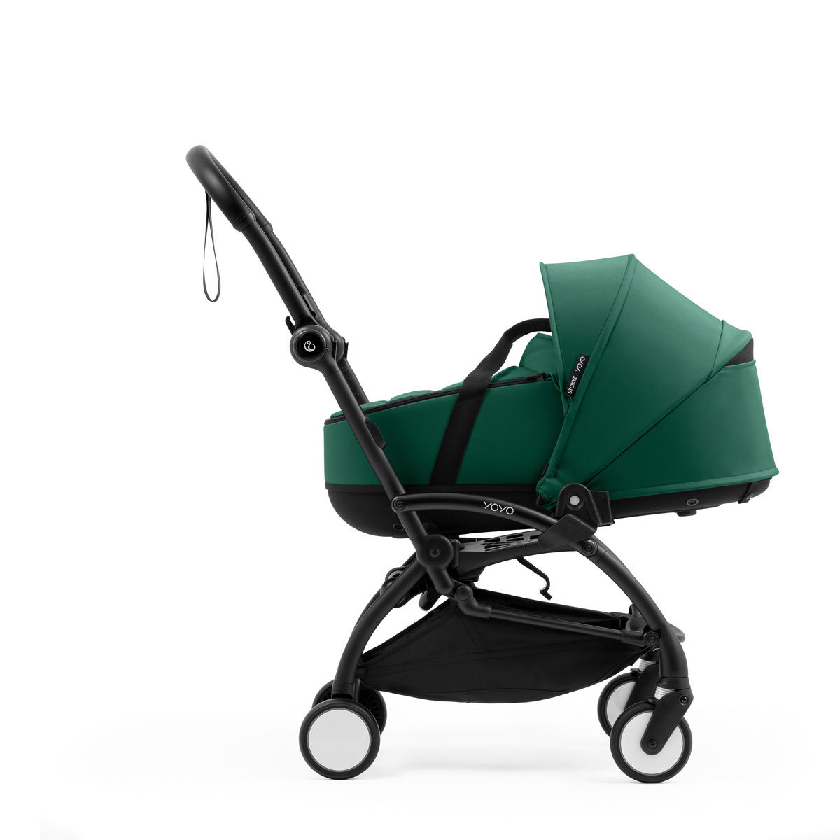 KOŠARA ZA KOLICA    - šumska zelena, Basics, tekstil (45,5/44/77cm) - Stokke