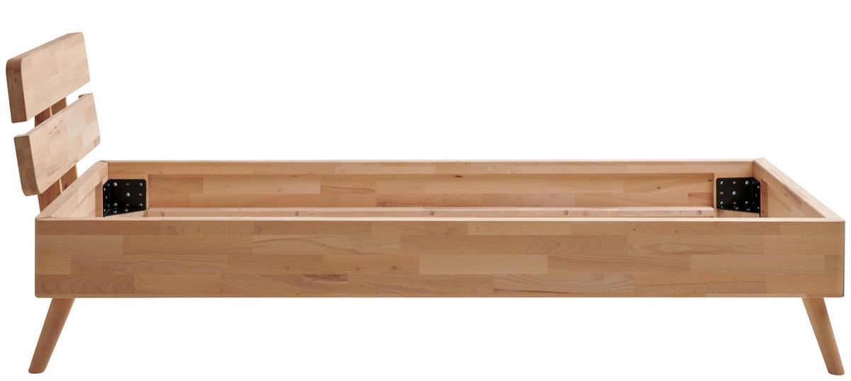 BETT 90/200 cm  in Kernbuche   - Kernbuche, Natur, Holz (90/200cm) - MID.YOU
