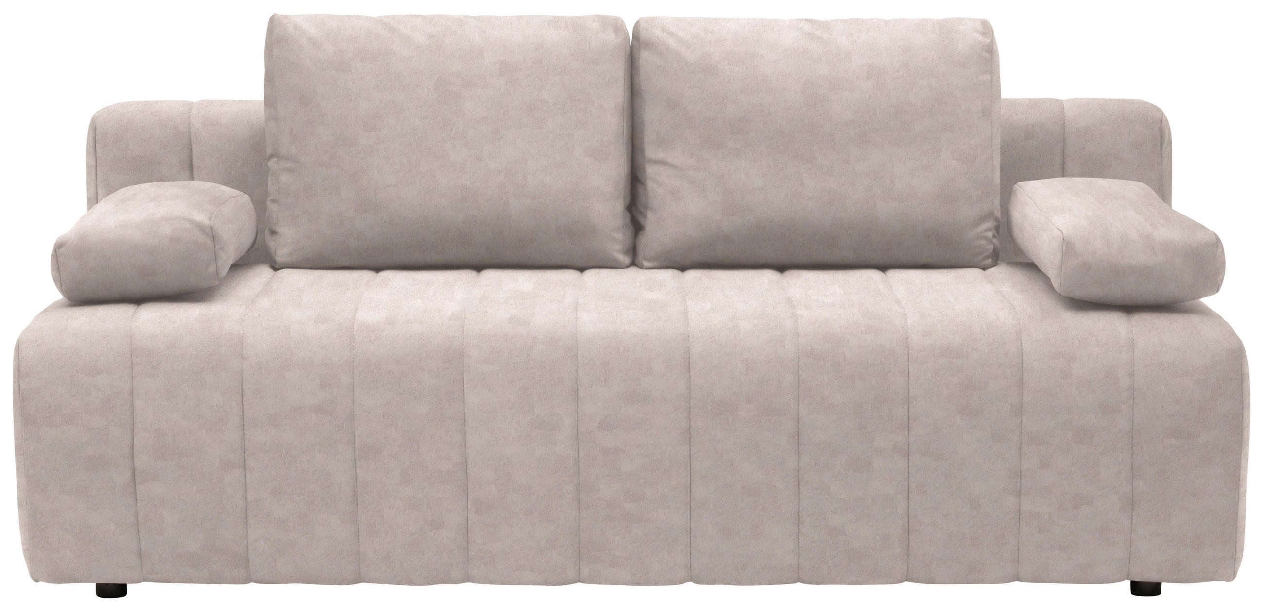 SCHLAFSOFA Flachgewebe Naturfarben  - Schwarz/Naturfarben, MODERN, Kunststoff/Textil (194/78-87/92cm) - MID.YOU