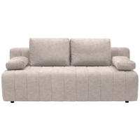 SCHLAFSOFA in Flachgewebe Naturfarben  - Schwarz/Naturfarben, Modern, Kunststoff/Textil (194/78-87/92cm) - Xora