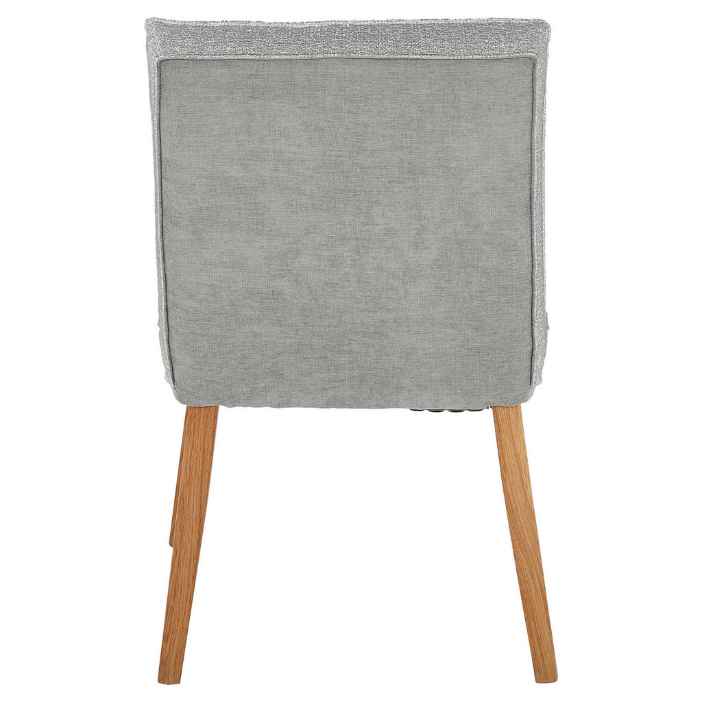Thumbnail - Linea Natura Stuhl, Grau, Holz, Textil, Eiche, vollmassiv, eckig, 49x86x67 cm, Esszimmer, Stühle, Esszimmerstühle, Vierf...