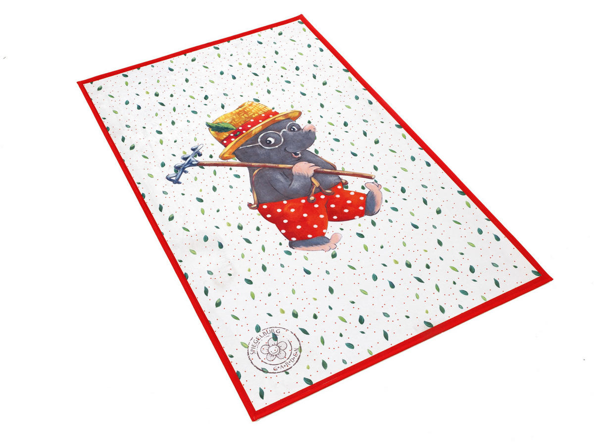 KINDERTEPPICH 100/160 cm Spiegelburg G.A.R.D.E.N  - Rot/Weiß, Trend, Kunststoff/Textil (100/160cm)