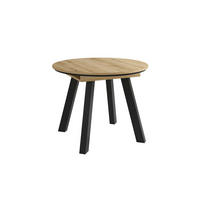 ESSTISCH 100/100/75,8 cm Nachbildung  Holzwerkstoff ausziehbar rund Eichefarben  - Eichefarben/Schwarz, MODERN, Holzwerkstoff (100/100/75,8cm) - MID.YOU