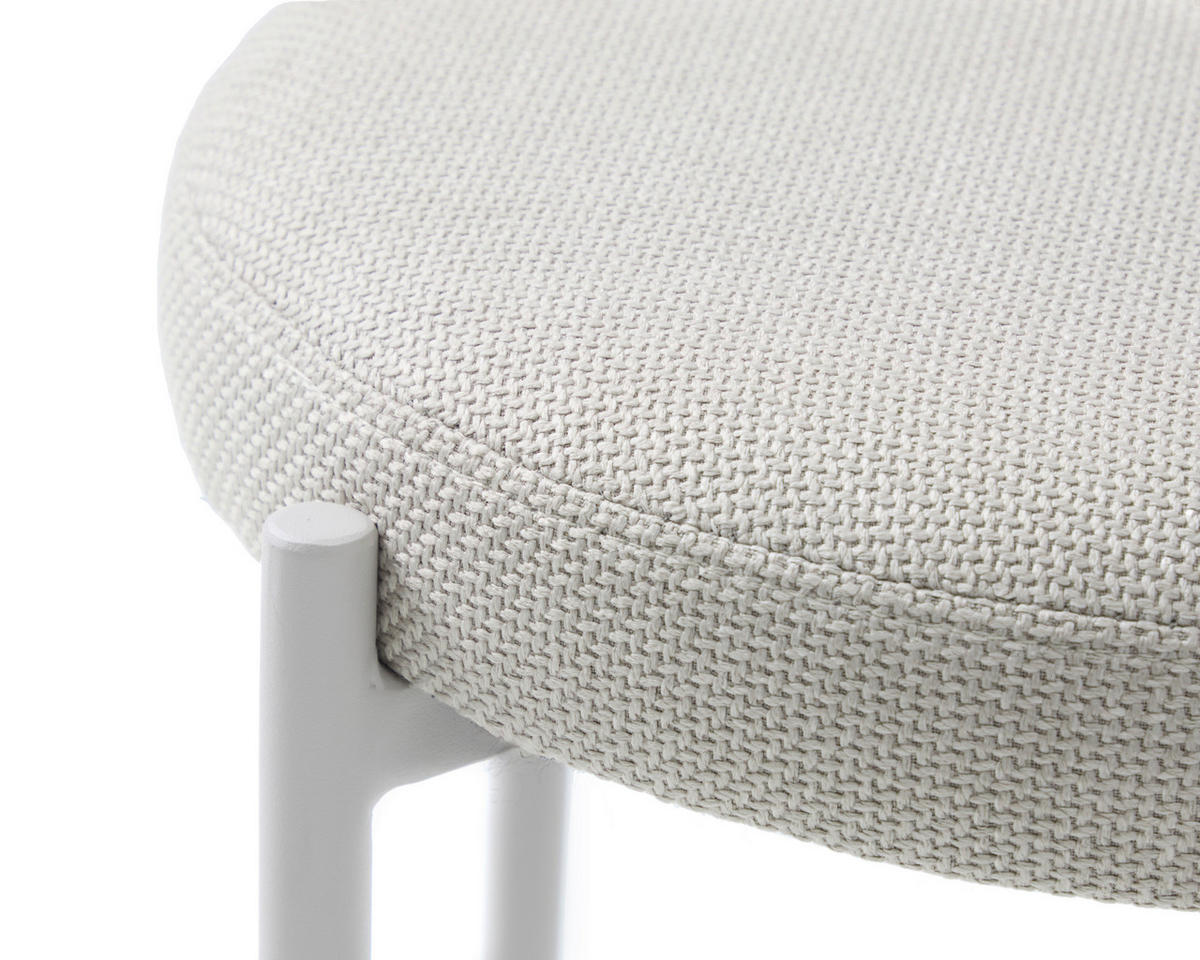 HOCKER Webstoff Sandfarben, Beige  - Sandfarben/Beige, Basics, Textil/Metall (43,5/48/43,5cm) - Xora