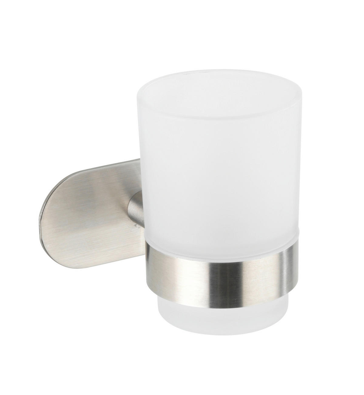ZAHNPUTZBECHERHALTER  - Silberfarben, Basics, Glas/Metall (10/9,5/10cm) - Wenko