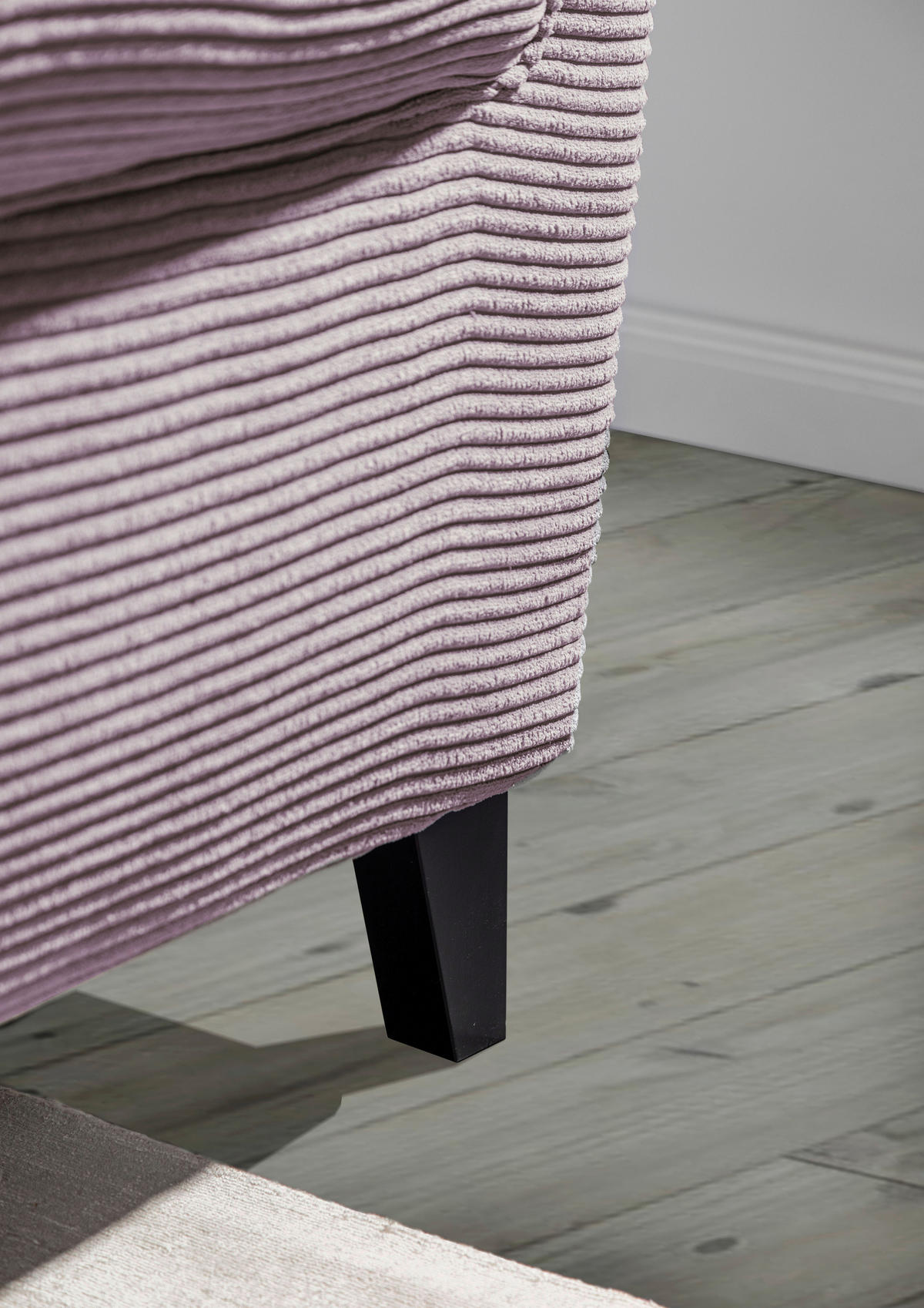 2-SITZER-SOFA in Cord Flieder  - Dunkelbraun/Flieder, Design, Holz/Textil (168/96/75cm) - Ambia Home