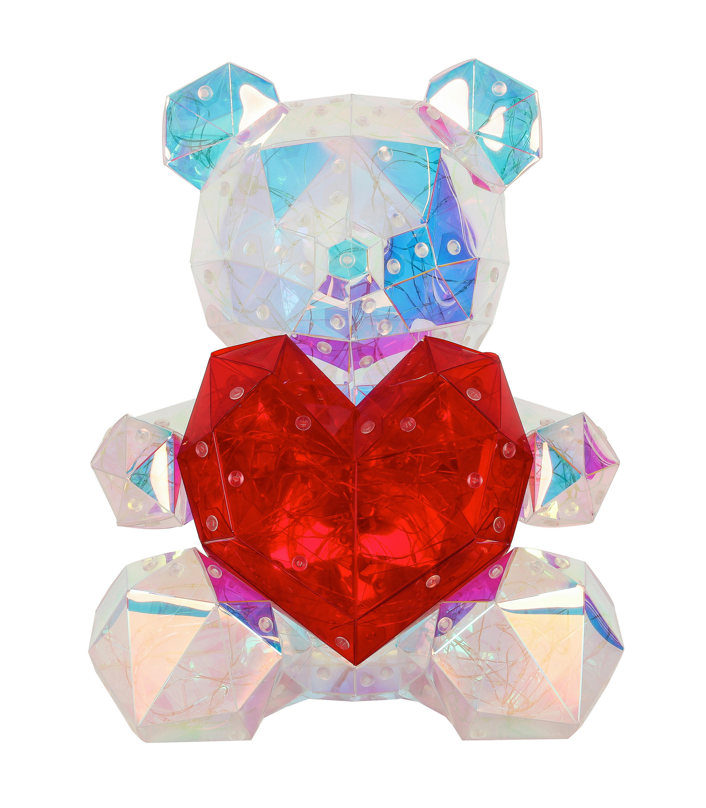 LED SVJETILJKA DEKORATIVNA  - prozirno/crvena, Trend, plastika (23/19/30cm) - Globo