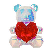 LED-DEKOLEUCHTE 23/19/30 cm   - Klar/Rot, Trend, Kunststoff (23/19/30cm) - Globo