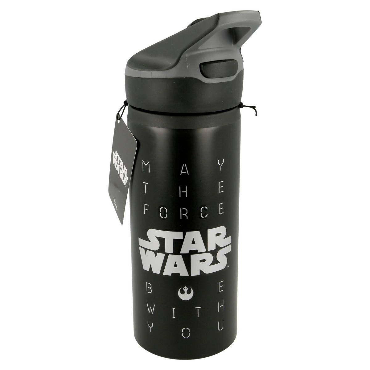 UNIVERSALFLASCHE Star Wars  - Schwarz/Alufarben, Basics, Metall (9,3/7,3/22,7cm) - Star Wars