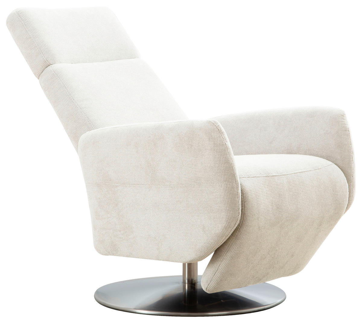 DREHSTUHL  in Flachgewebe Creme  - Chromfarben/Creme, Konventionell, Textil/Metall (71/110/82cm) - Sit & More