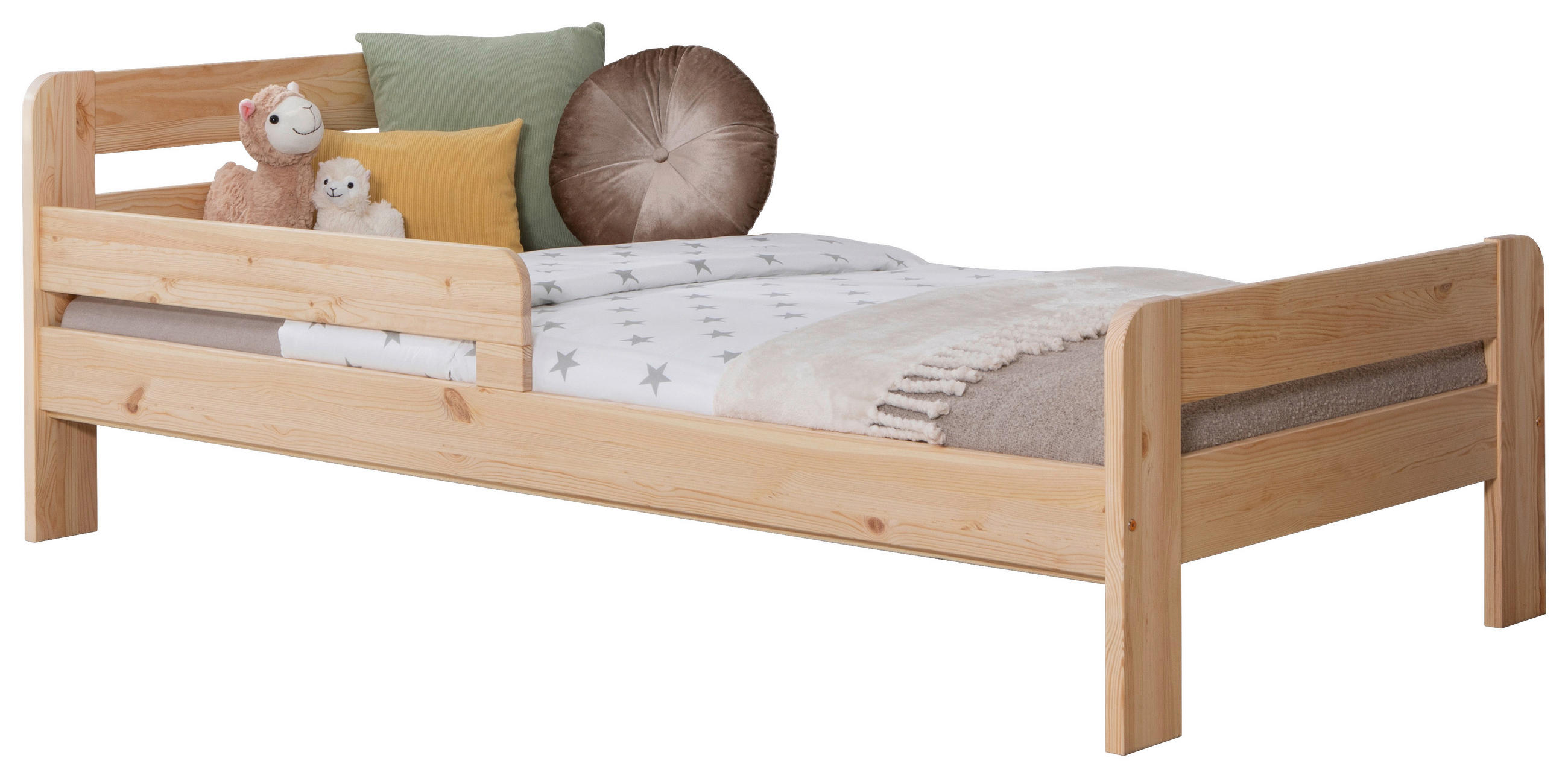 BETT 90/200 cm  in Naturfarben  - Naturfarben, MODERN, Holz (90/200cm) - MID.YOU