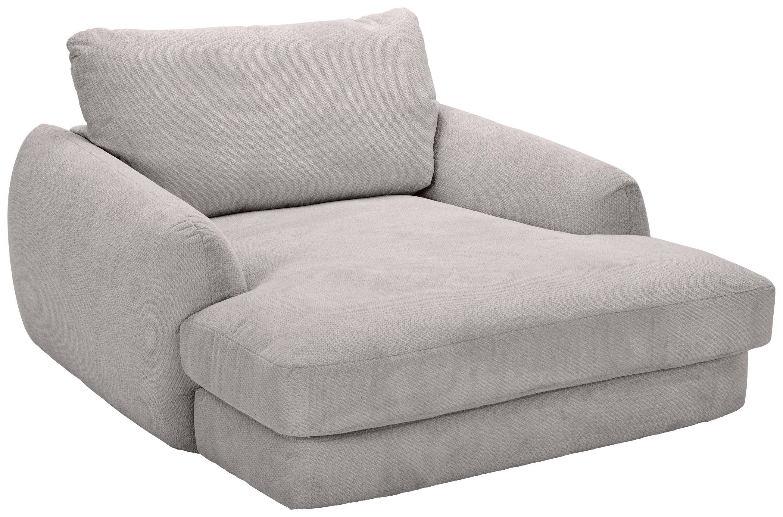 XXL-SESSEL - Hellgrau/Schwarz, KONVENTIONELL, Kunststoff/Textil (132/81/158cm) - Carryhome