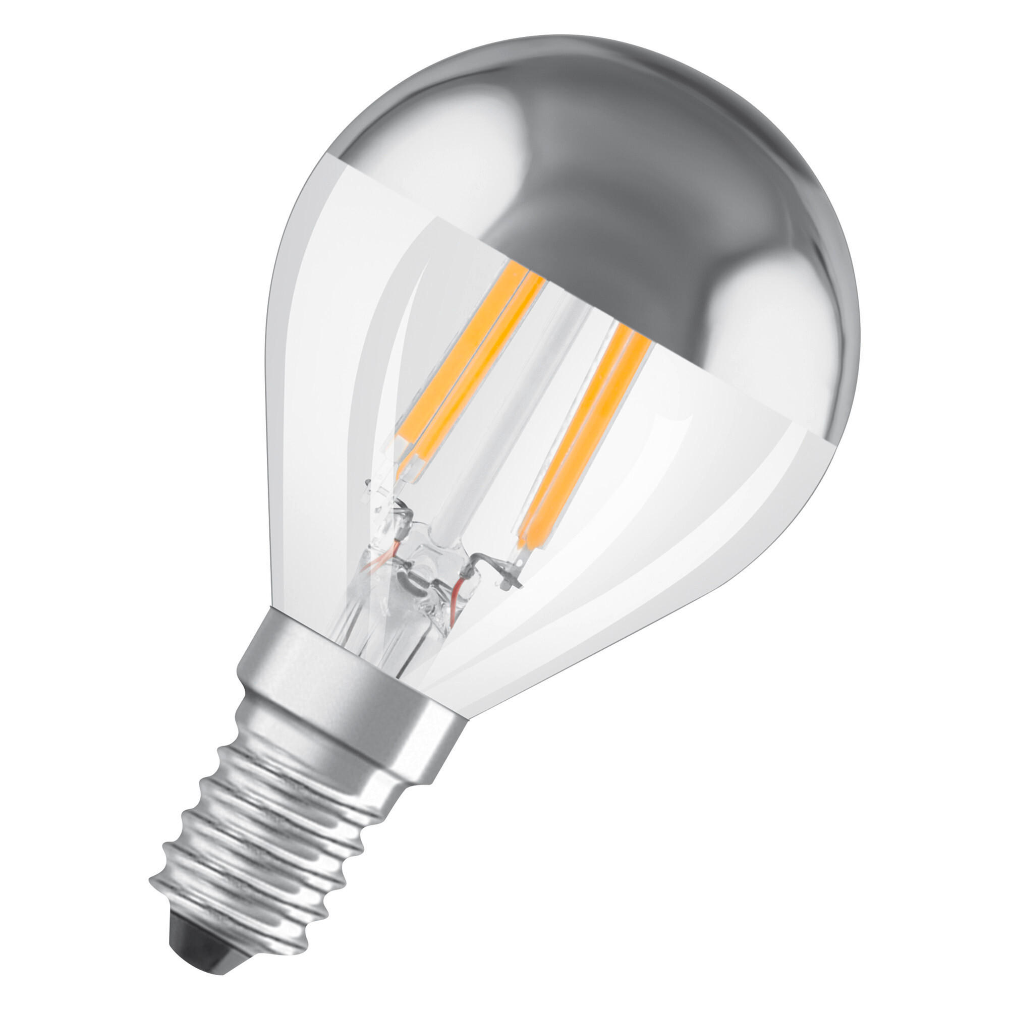 LED-LEUCHTMITTEL   E14 4 W 350 lm 2 Stück  - Silberfarben, Basics, Glas (4,5/7,7cm) - Osram
