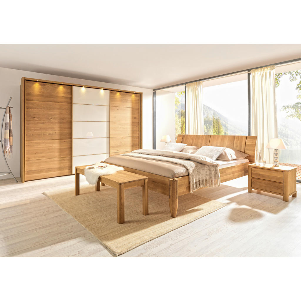 Thumbnail - Linea Natura Sitzbank, Eiche, Holz, Wildeiche, massiv, 140x47x42 cm, in verschiedenen Holzarten erhältlich, Esszimmer, B...