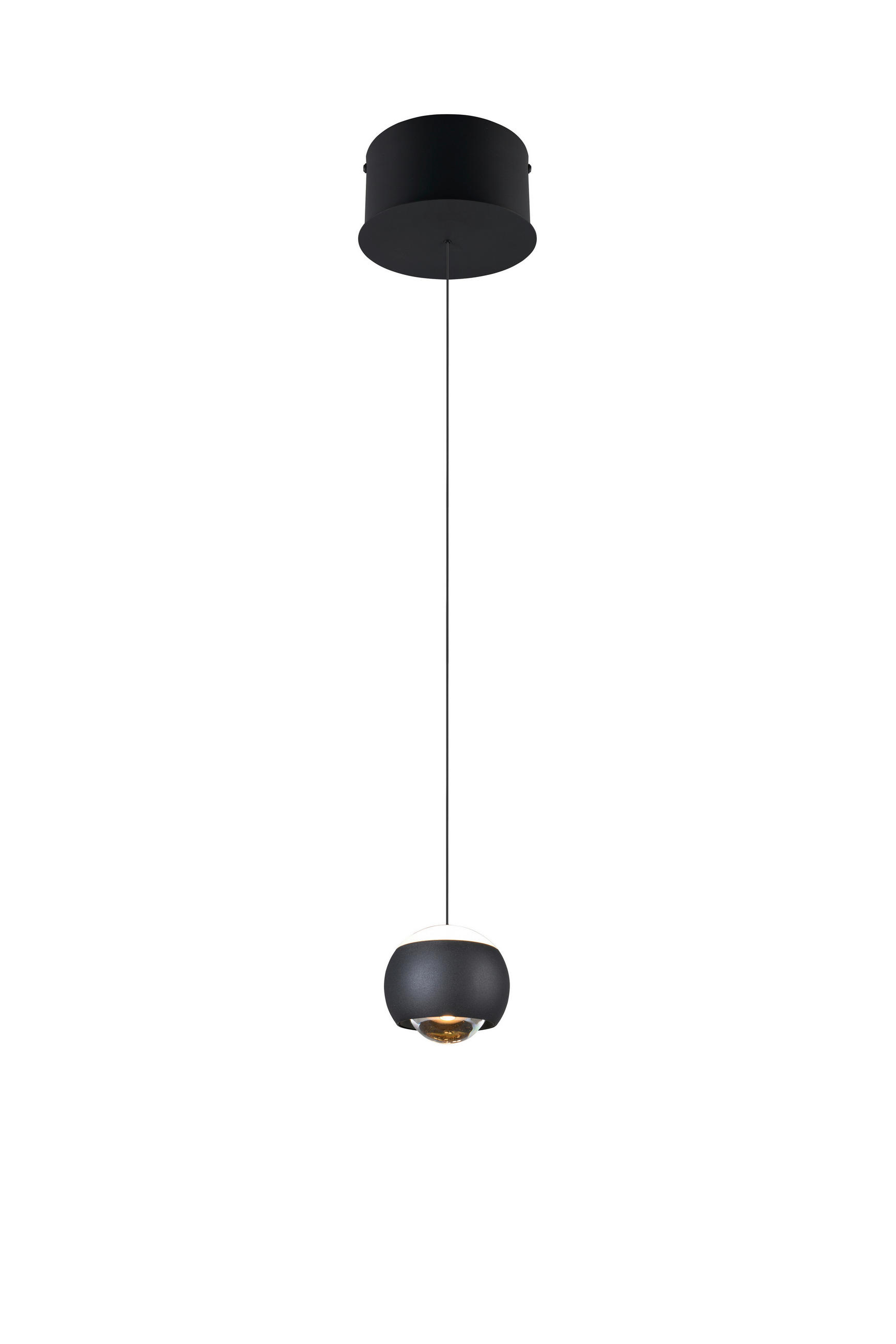 LED-PENDELLEUCHTE MUSTERRING 14,0/200 cm - Schwarz/Weiß, KONVENTIONELL, Kunststoff/Metall (14,0/200cm) - Musterring