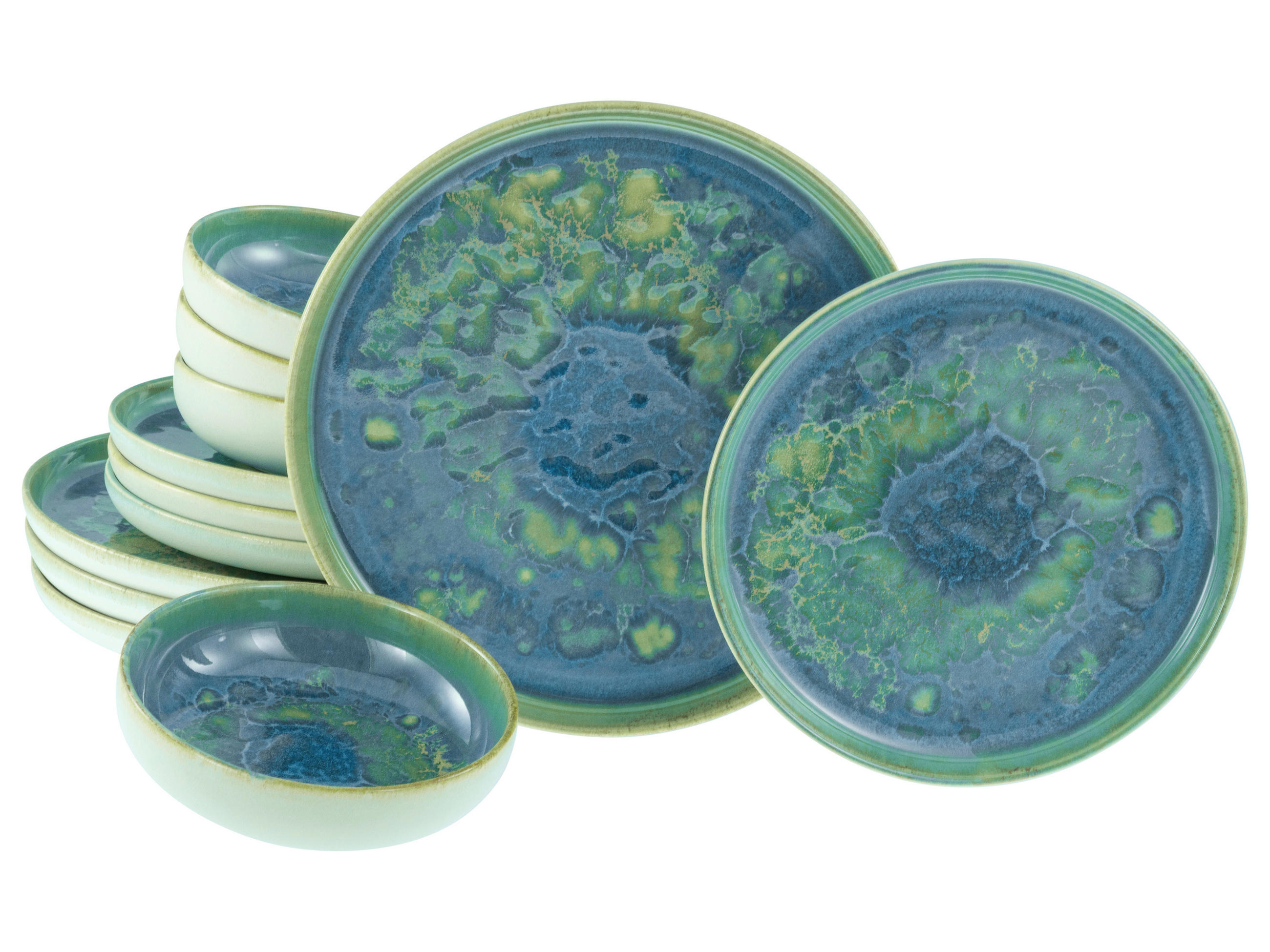TAFELSERVICE Multicolor 12-teilig Yuki  - Multicolor, Basics, Keramik - Creatable