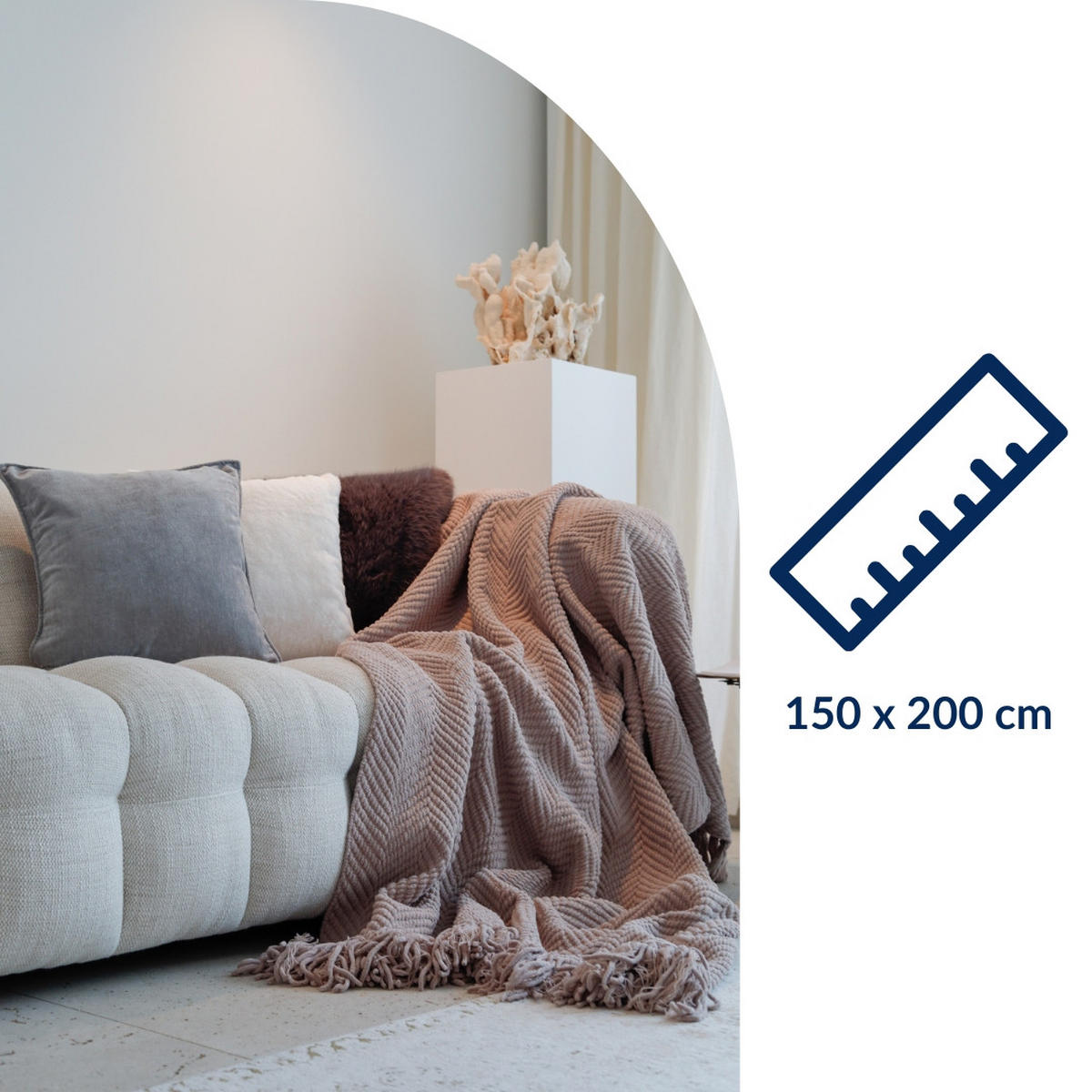 TANKA ODEJA 130/170 cm krem barve  - krem barve, Konvencionalno, tekstil (130/170cm)