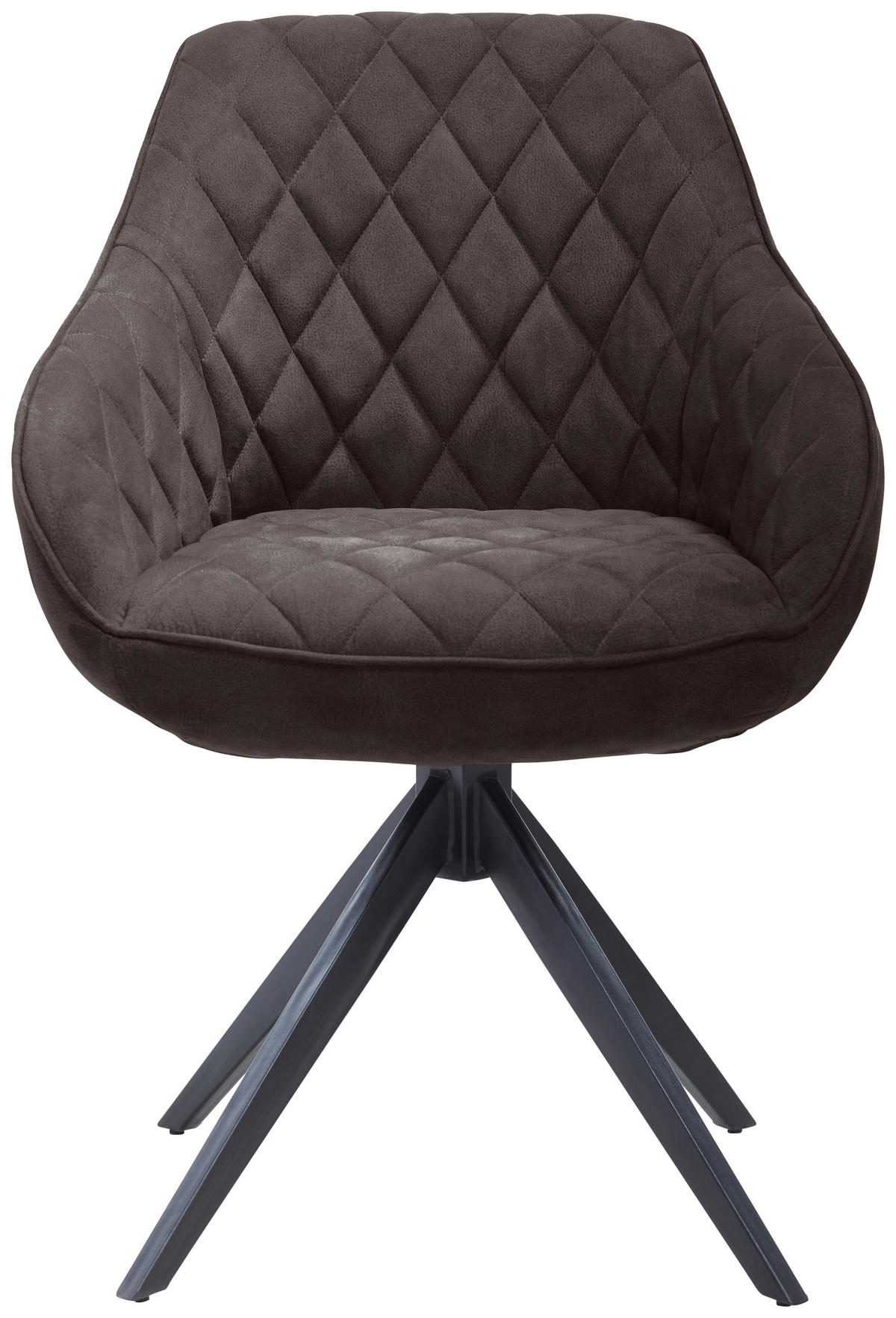 ARMLEHNSTUHL  in Eisen Webstoff  - Dunkelgrau/Schwarz, MODERN, Textil/Metall (59/84/58.5cm) - Livetastic
