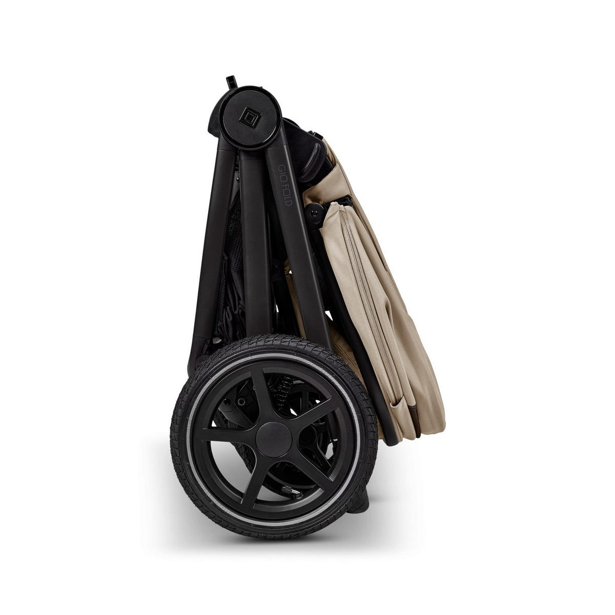 KINDERWAGENSET  GIO FOLD SET AIR  sand  - Sandfarben/Schwarz, Basics, Textil/Metall (120/58/92cm) - Moon Edition