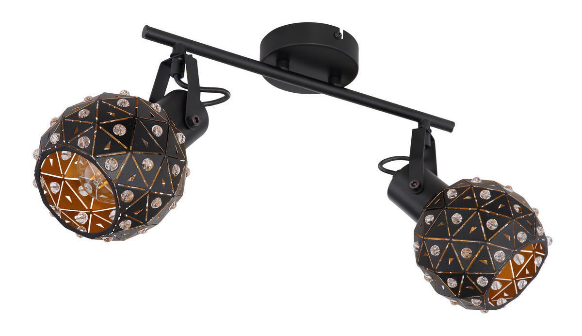Strahler Jodie Jodie 35/12/26 cm   - Klar/Goldfarben, Basics, Glas/Metall (35/12/26cm) - Globo