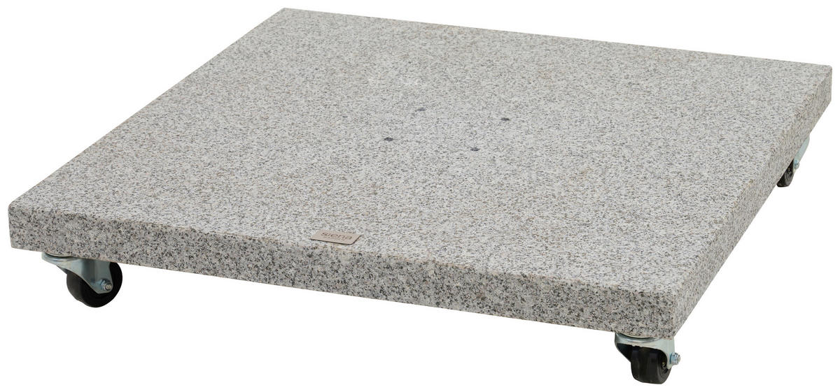 SONNENSCHIRMSTÄNDER Granit Grau  - Grau, MODERN, Stein (80/5,3/80cm) - Siena Garden