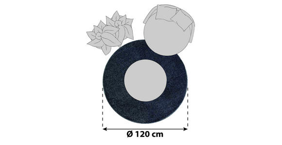 HOCHFLORTEPPICH 120 cm Ata grau Grau - Grau, KONVENTIONELL, Textil (120cm) - Novel
