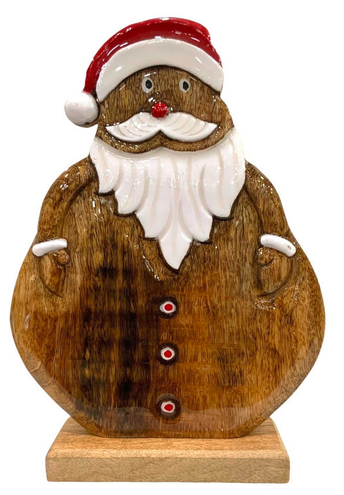 WEIHNACHTSMANN  - Braun, LIFESTYLE, Holz (22/33/6,5cm) - X-Mas