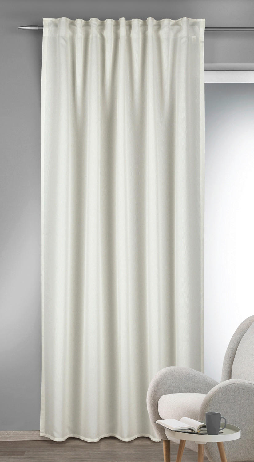 FERTIGVORHANG blickdicht  - Weiß, Basics, Textil (135/245cm)