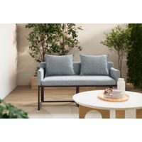 GARTENBANK 131/60/73 cm  Aluminium  - Grau, MODERN, Textil/Metall (131/60/73cm) - Gardenson