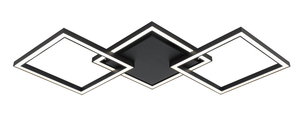 LED PLAFONJERA  - bela/crna, Trendi, metal/plastika (63/27,5/4,7cm) - Novel