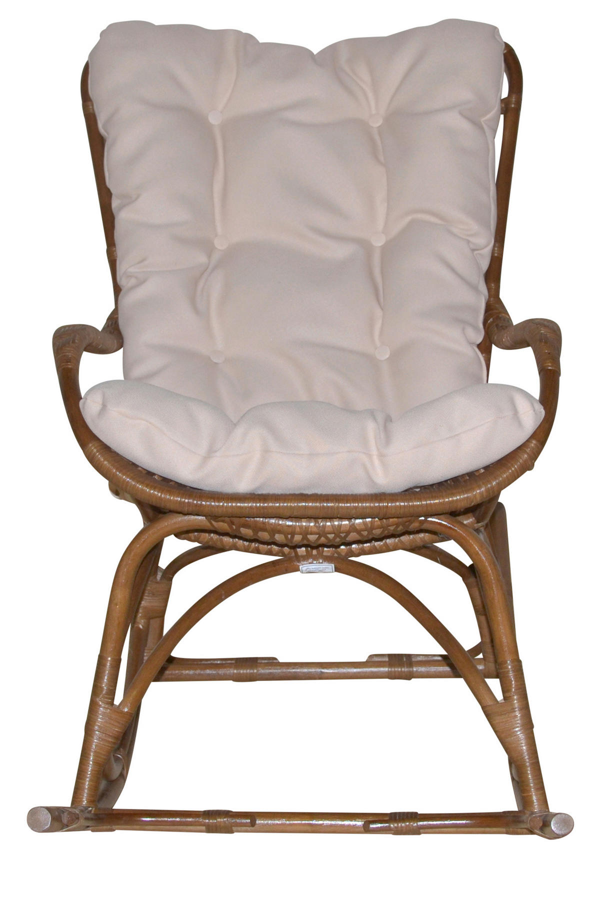 SCHAUKELSTUHL in Braun  - Creme/Braun, Natur, Holz/Textil (65/96/122cm) - MID.YOU