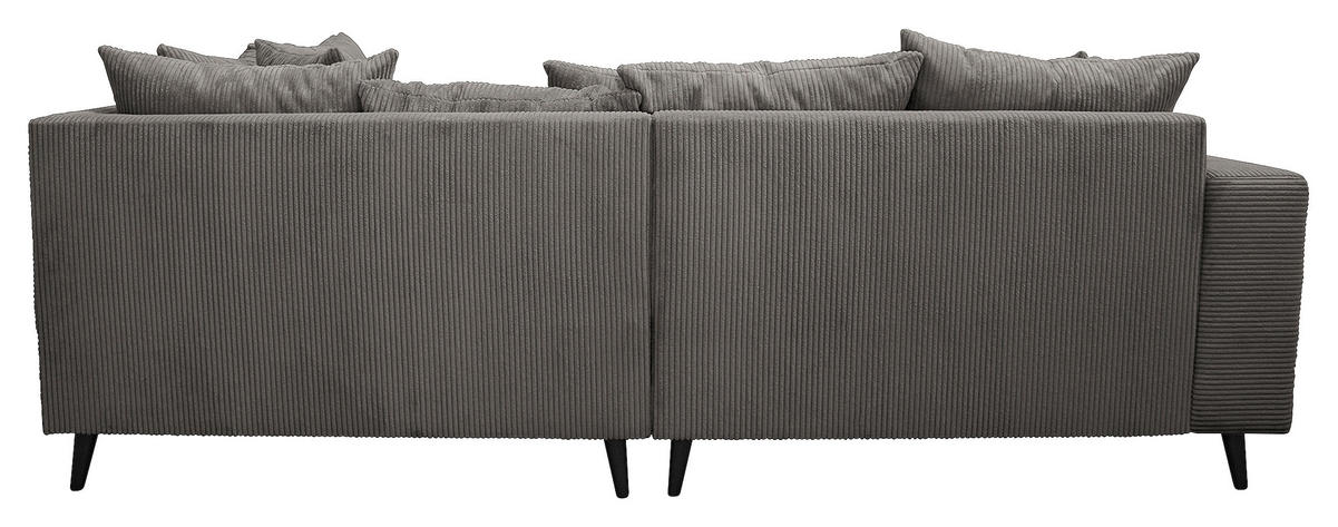 KUTNA GARNITURA tekstil  siva   - siva/crna, Design, tekstil/drvo (247/174cm) - MID.YOU