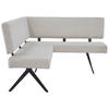 ECKBANK  in Beige  - Beige/Schwarz, KONVENTIONELL, Textil/Metall (190/150/90/62cm) - MID.YOU
