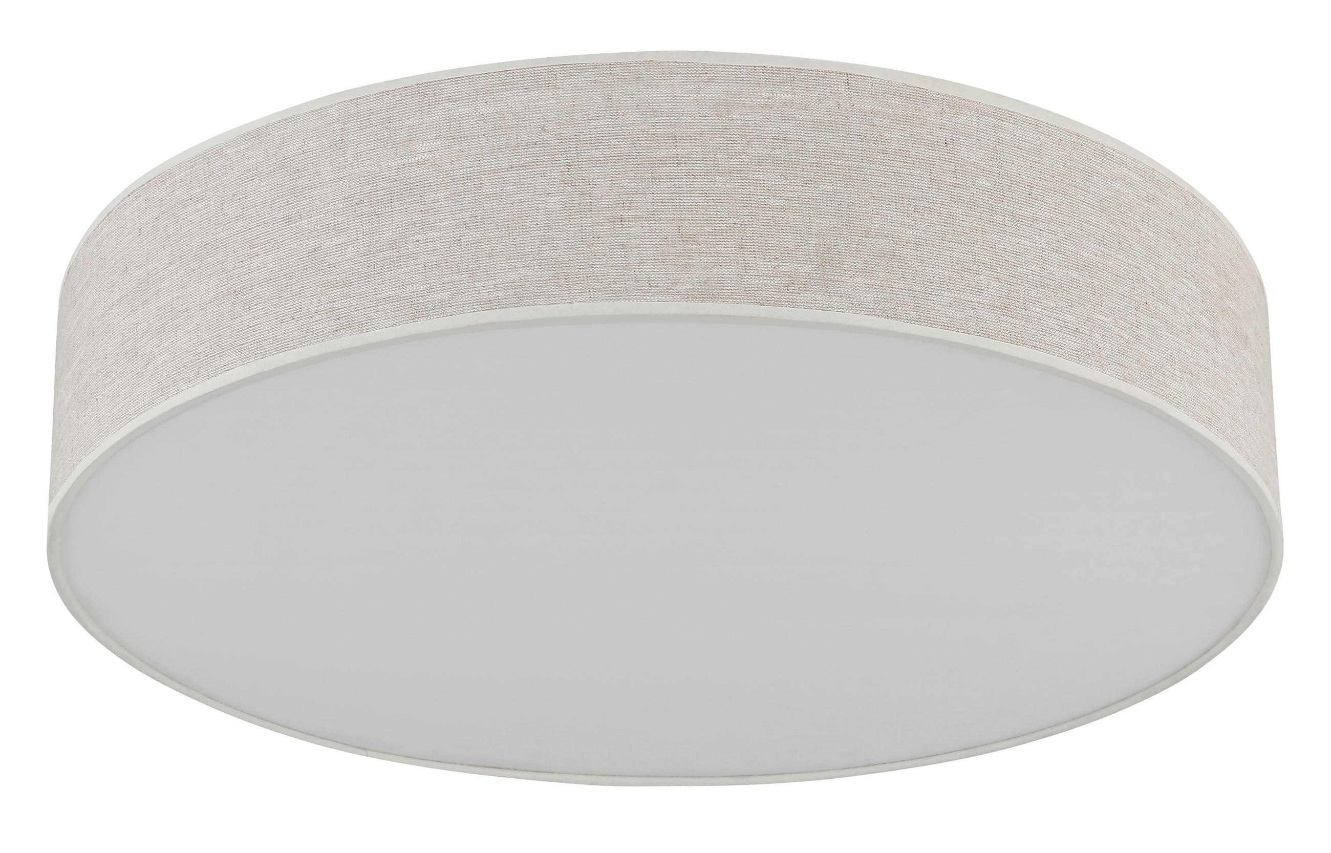 DECKENLEUCHTE Jule 58/15,5 cm   - Beige/Weiß, Design, Kunststoff/Textil (58/15,5cm) - Globo