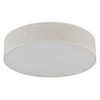 DECKENLEUCHTE Jule 58/15,5 cm   - Beige/Weiß, Design, Kunststoff/Textil (58/15,5cm) - Globo