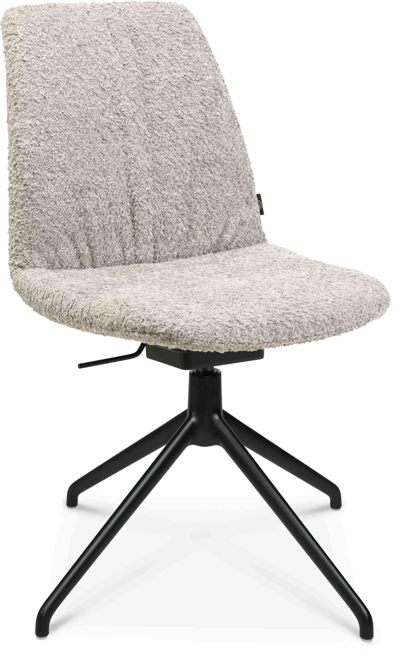 STUHL  in Aluminium Bouclé  - Greige/Alufarben, Design, Textil/Metall (46/81,5-84,5/55cm) - Johann Jakob