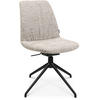 STUHL  in Aluminium Bouclé  - Greige/Alufarben, Design, Textil/Metall (46/81,5-84,5/55cm) - Johann Jakob