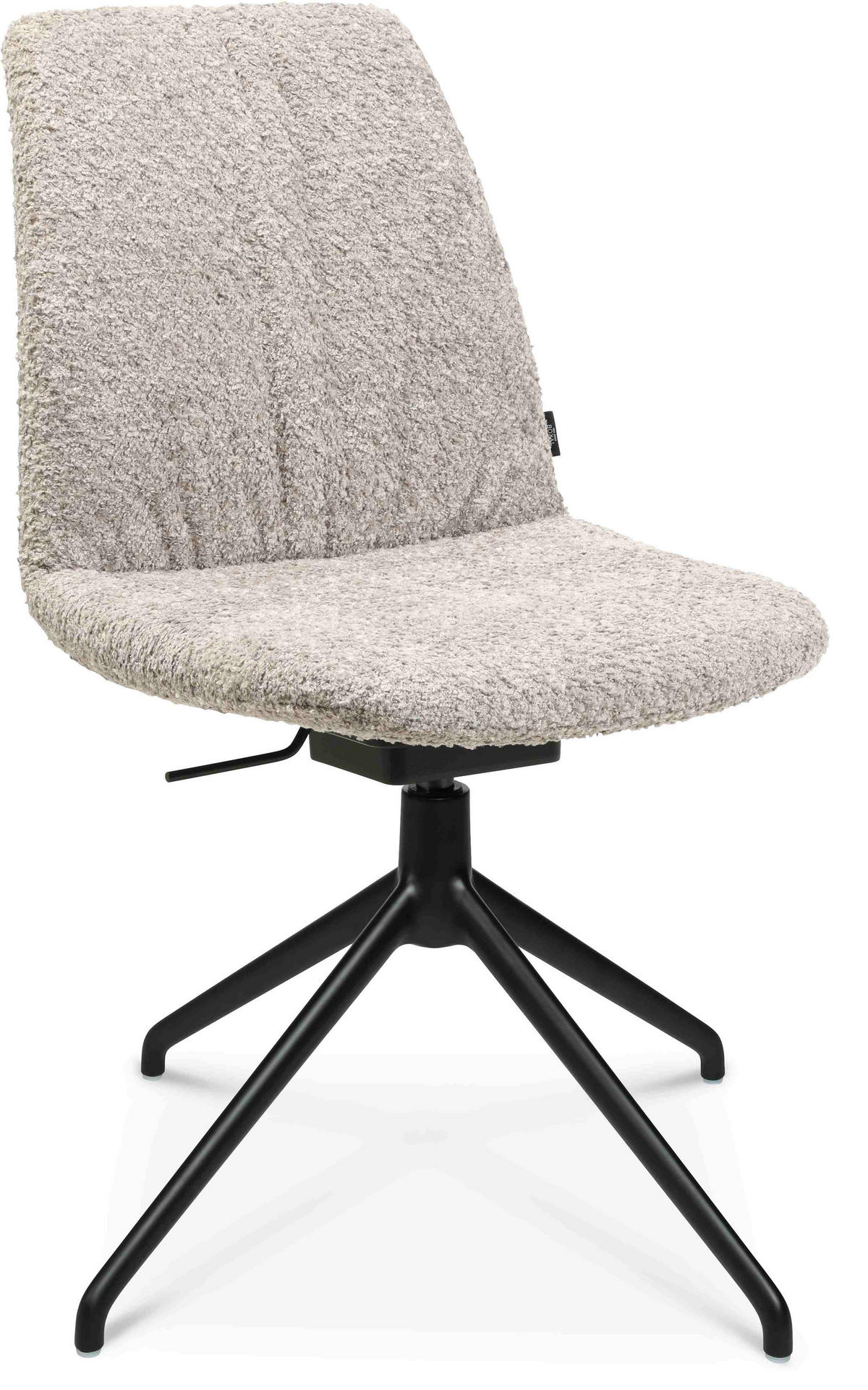 STUHL  in Aluminium Bouclé  - Greige/Alufarben, Design, Textil/Metall (46/81,5-84,5/55cm) - Johann Jakob