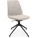 STUHL  in Aluminium Bouclé Metall, Textil  - Greige/Schwarz, Design, Textil/Metall (46/81,5-84,5/55cm) - Johann Jakob