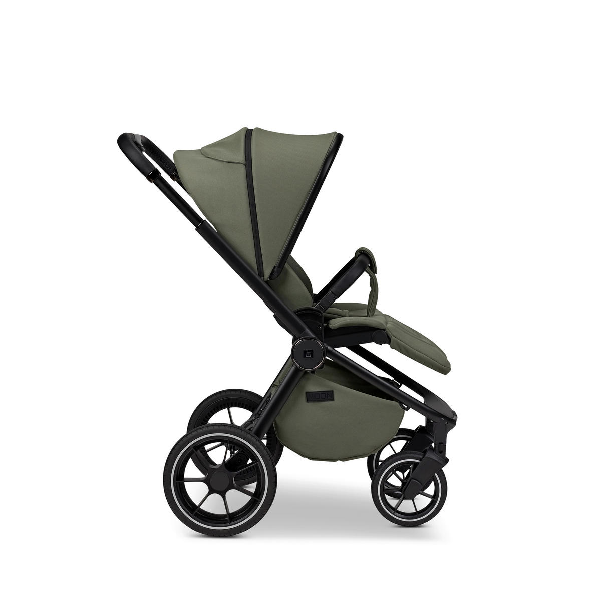 KOMBINIRANA DJEČJA KOLICA  Resea+  - maslinasto zelena/crna, Basics, tekstil (98.5/58/122cm) - Moon