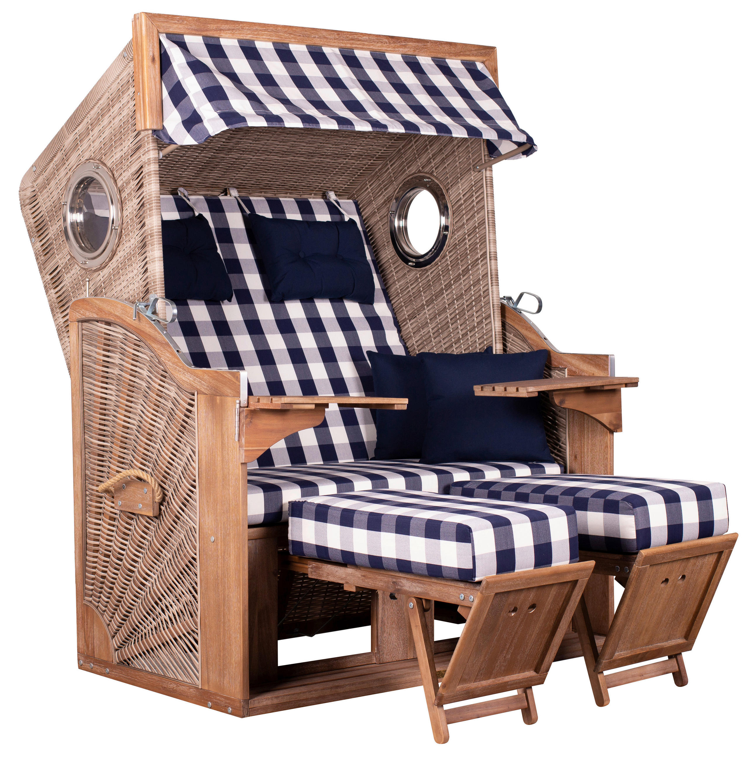 STRANDKORB - Akaziefarben, LIFESTYLE, Holz/Kunststoff (130/165/80cm)