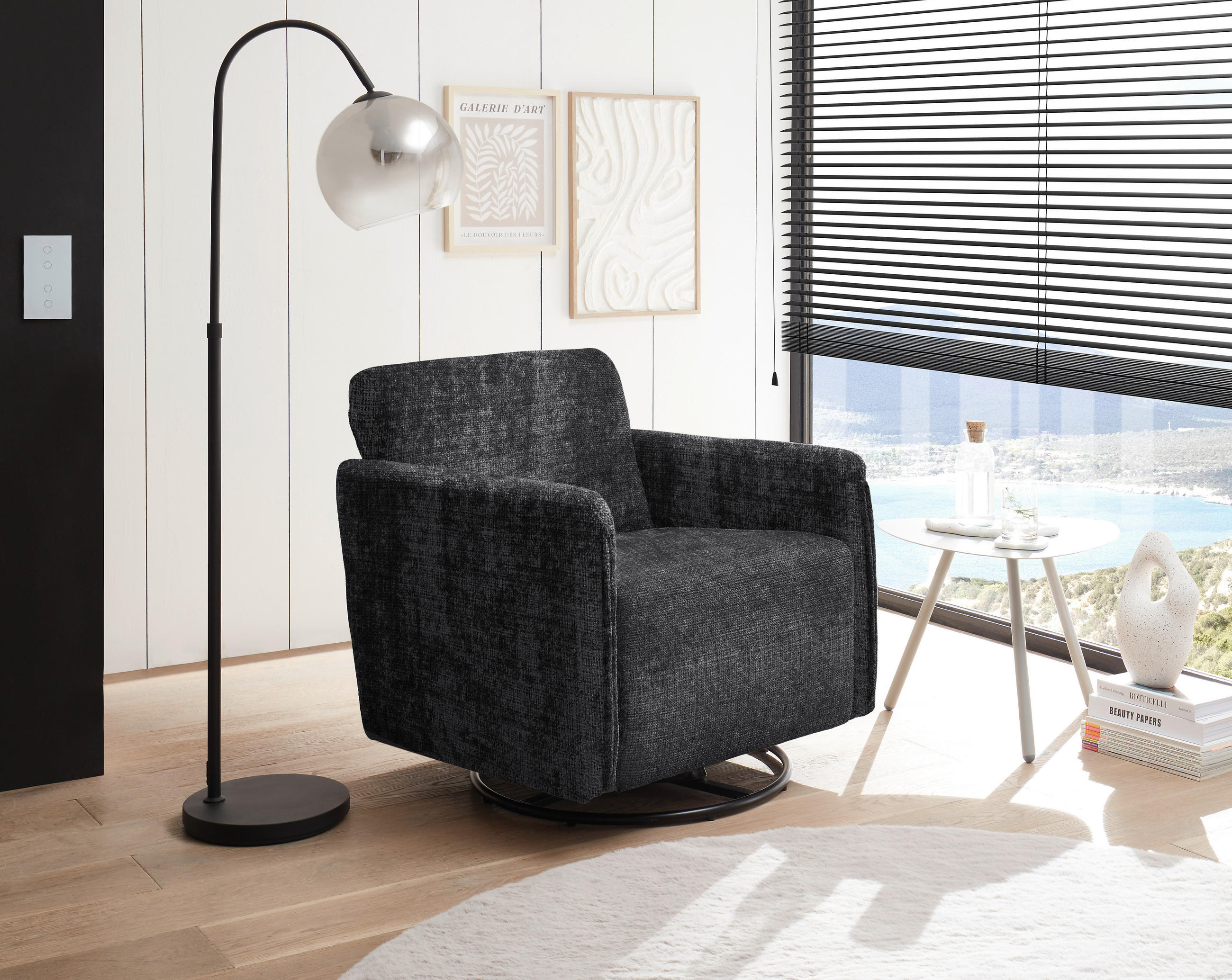 Livetastic Sessel Mika Schwarz 76x78x81 cm