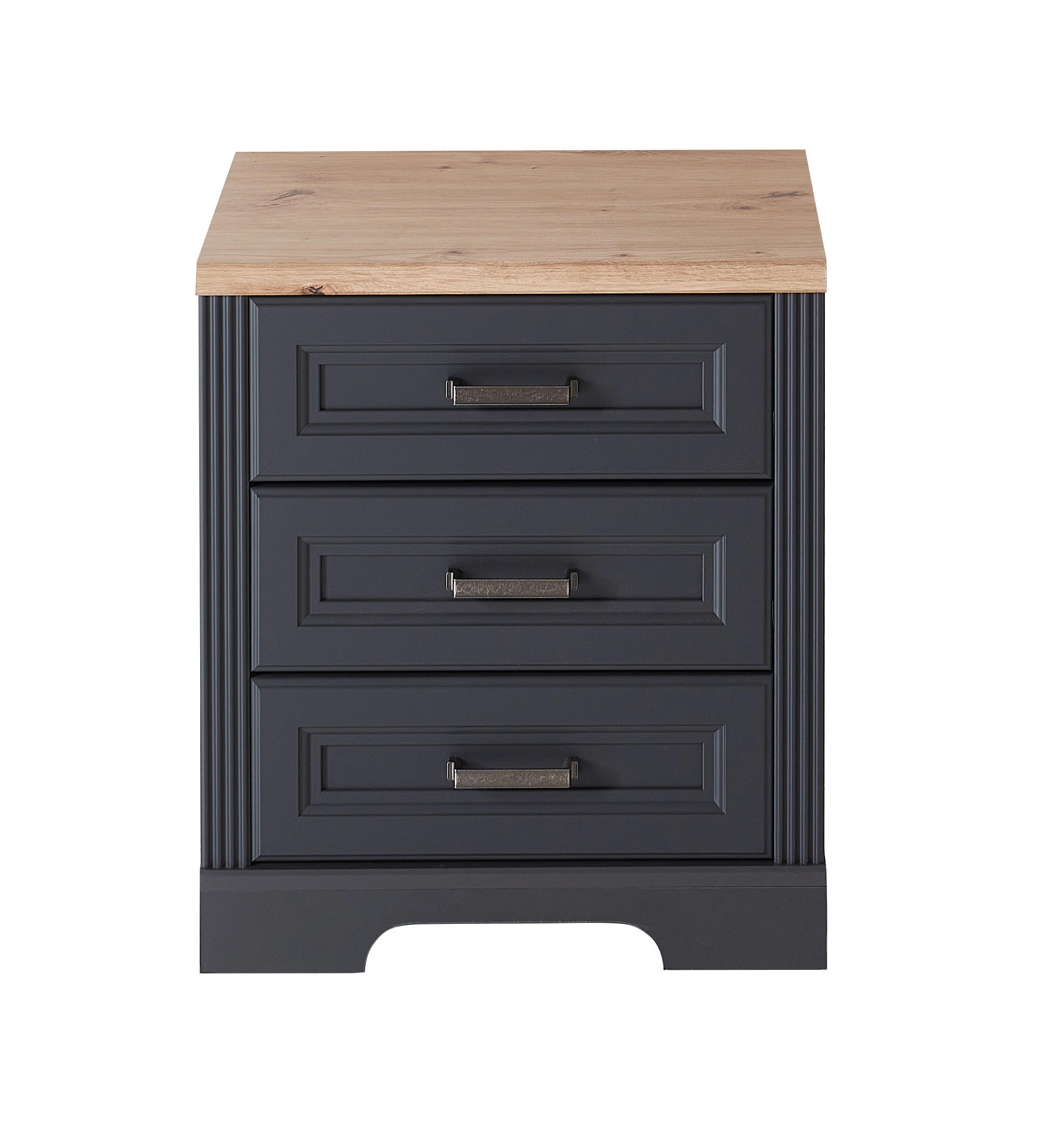 ROLLBOX - grafit/stejar Artisan, Romantik / Landhaus, metal/material pe bază de lemn (54/62/39cm) - Landscape